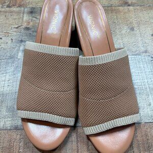 Vionic Brown & Tan Heels size 9